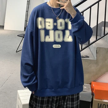 

2020 Spring And Autumn New Youth Popular Letter Printing Sweatshirt Fashion Casual Loose Round Neck Wild Pullover M-2XL