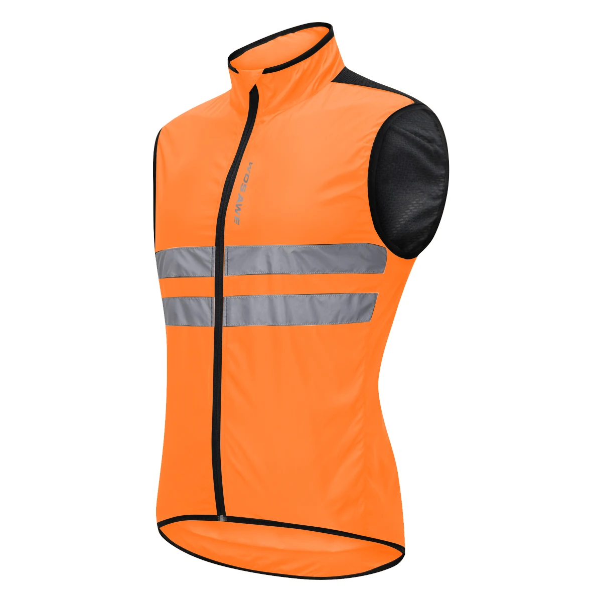 WOSAWE светоотражающий жилет для велоспорта ветрозащитный Безопасный Жилет для бега мотоцикл Цикл MTB велосипед одежда без рукавов Джерси - Цвет: Оранжевый