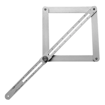 

2Pcs 15 Inch Universal Miter Angle Measuring Tool Ruler Frame Aluminum Alloy Protractor Multi-Angle Measurement Woodworking Tool