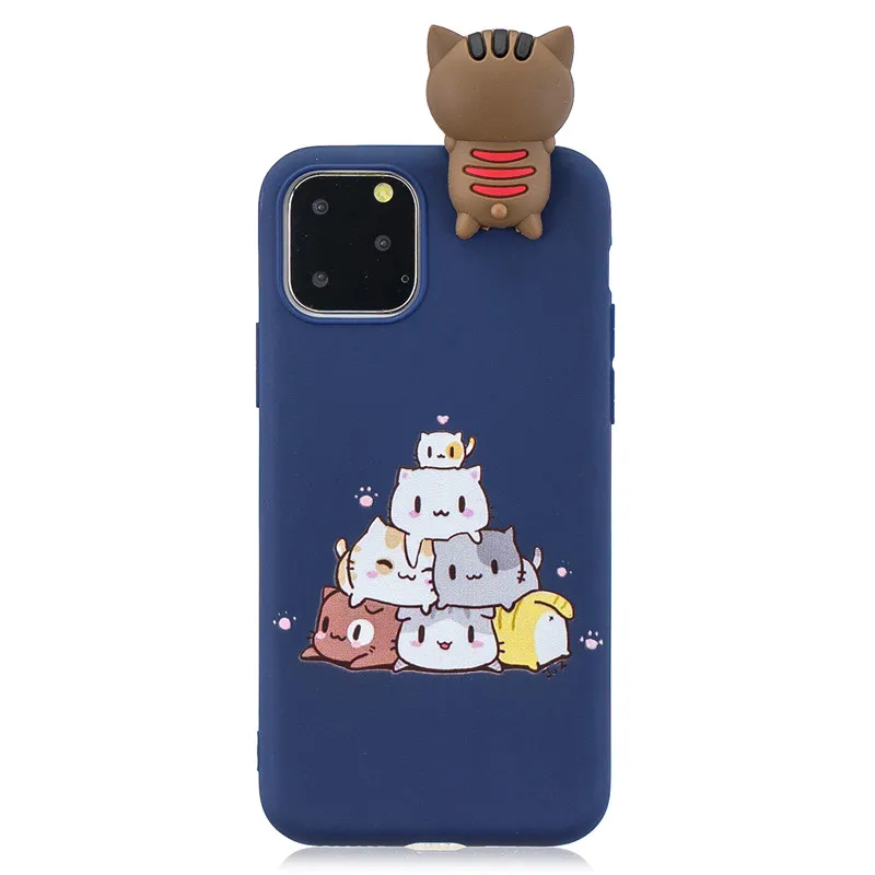 Kawaii панда Единорог кошка чехол с рисунком свиньи для Coque iPhone 11 чехол 3D Мягкий ТПУ чехол для Funda iPhone 11 Pro Max чехол для женщин ребенок