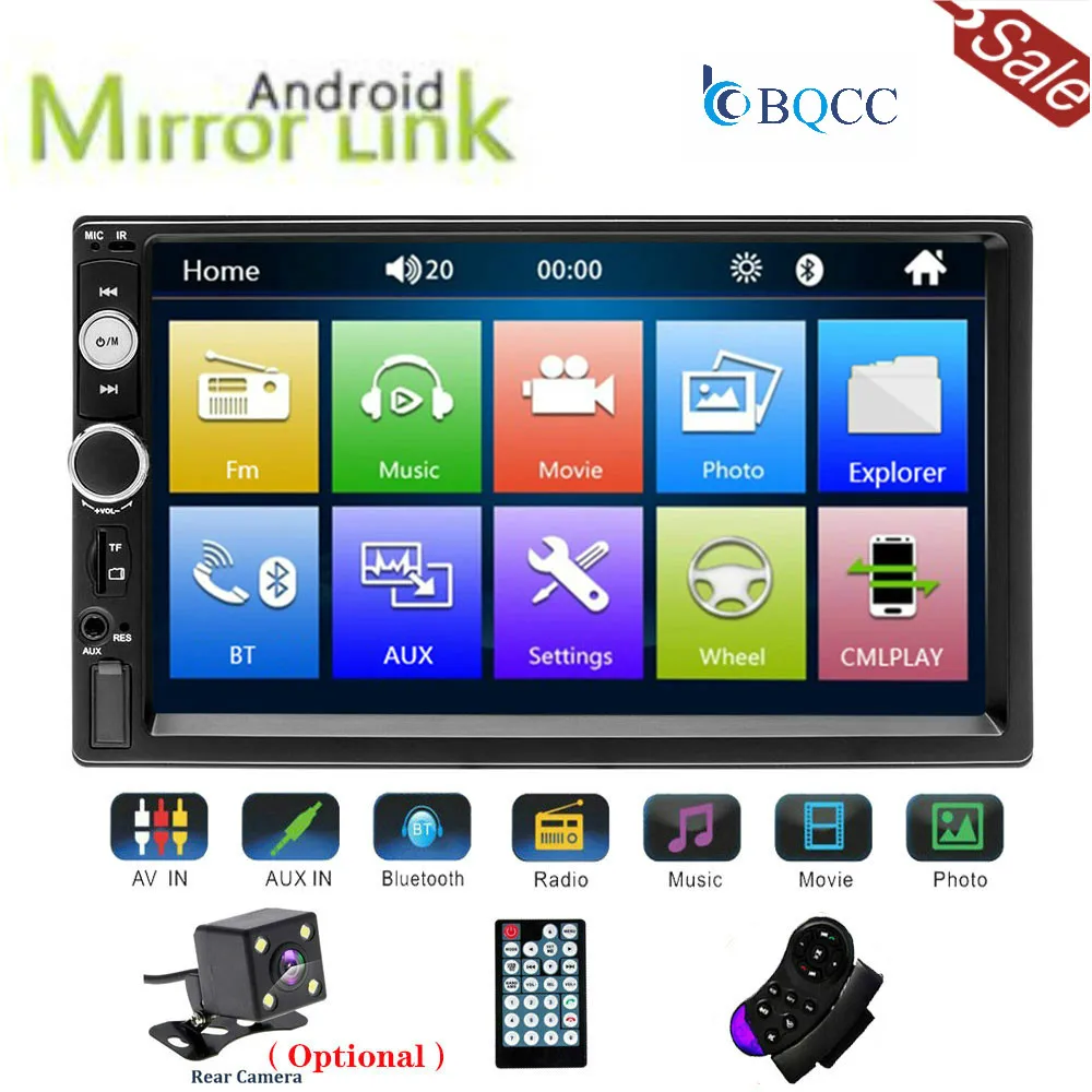 

Universal 2 din Car Multimedia Player Autoradio 2din Stereo 7" Touch Screen Video MP5 Auto Radio Backup Camera