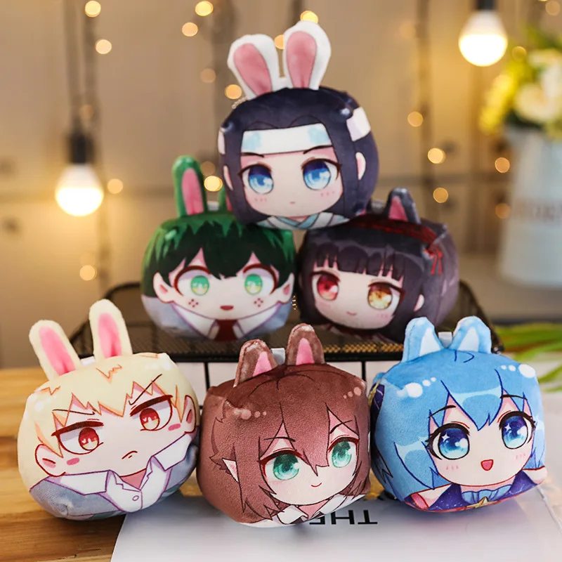 Demon Slayer Kimetsu no Yaiba Kamado Tanjirou Nezuko Cosplay Anime Plush Toys Keychain Stuffed Doll Keyring Pendant Bags Holder | Игрушки и