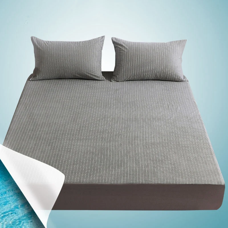 Хлопковый наматрасник для кровати, наматрасник для кровати, водонепроницаемый наматрасник, защитная простыня, раздельное постельное белье на резинке