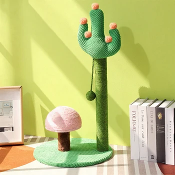 cactus style sisal cat scratching post 4