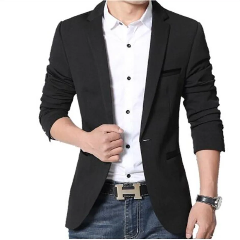 Brand Mens casual Blazers Autumn Spring Fashion Slim Fat Suit Jacket Men Blazer Masculino Clothing Vetement Homme M~5XL AF1415