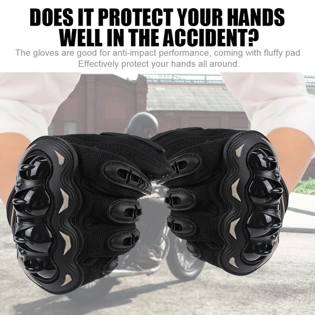 Breathable Powered Motorcycle Glove Summer Racing Riding Protective Gears Motorbike Bicycle Glove PVC Touch Screen 1 Pair 2