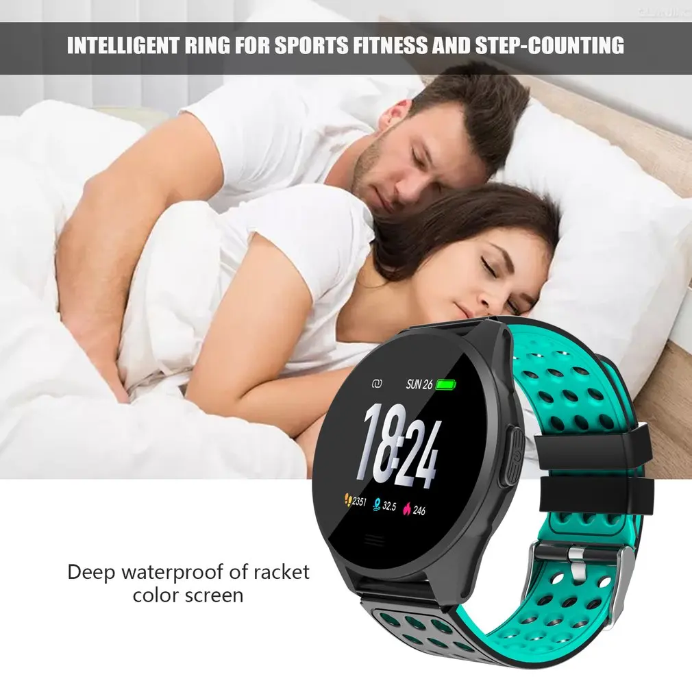 Waterproof Smart Bracelet Color Screen Bracelet Heart Rate Sports Fitness Step Breathing Light Waterproof Movement Smartwatch