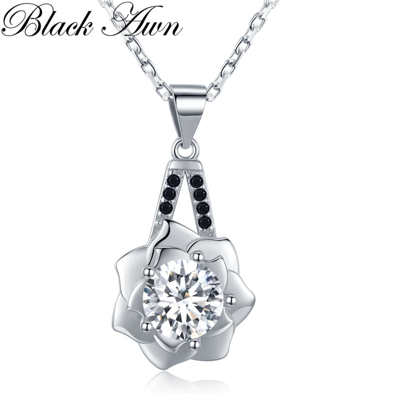 Silver Color Necklace Design Jewelry Trendy Engagement Necklaces for Women Wedding Pendants K056 silver necklace charms pendant necklace silver necklace silver pendant