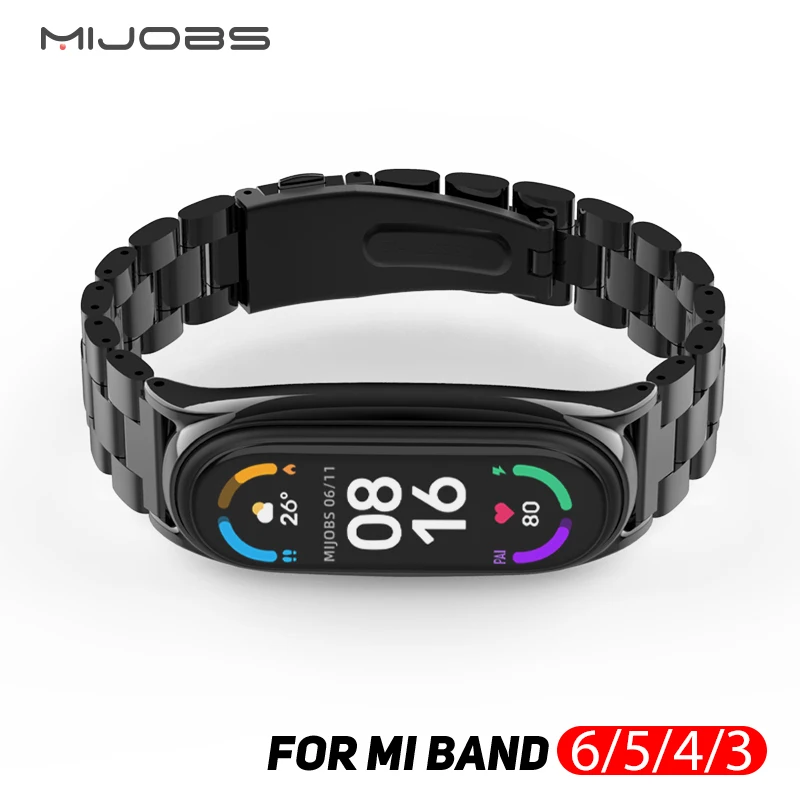 Correa de Metal para Xiaomi Mi Band 8, pulsera de acero inoxidable,  repuesto para Mi Band 7, 6, 5, 4, 3, NFC - AliExpress