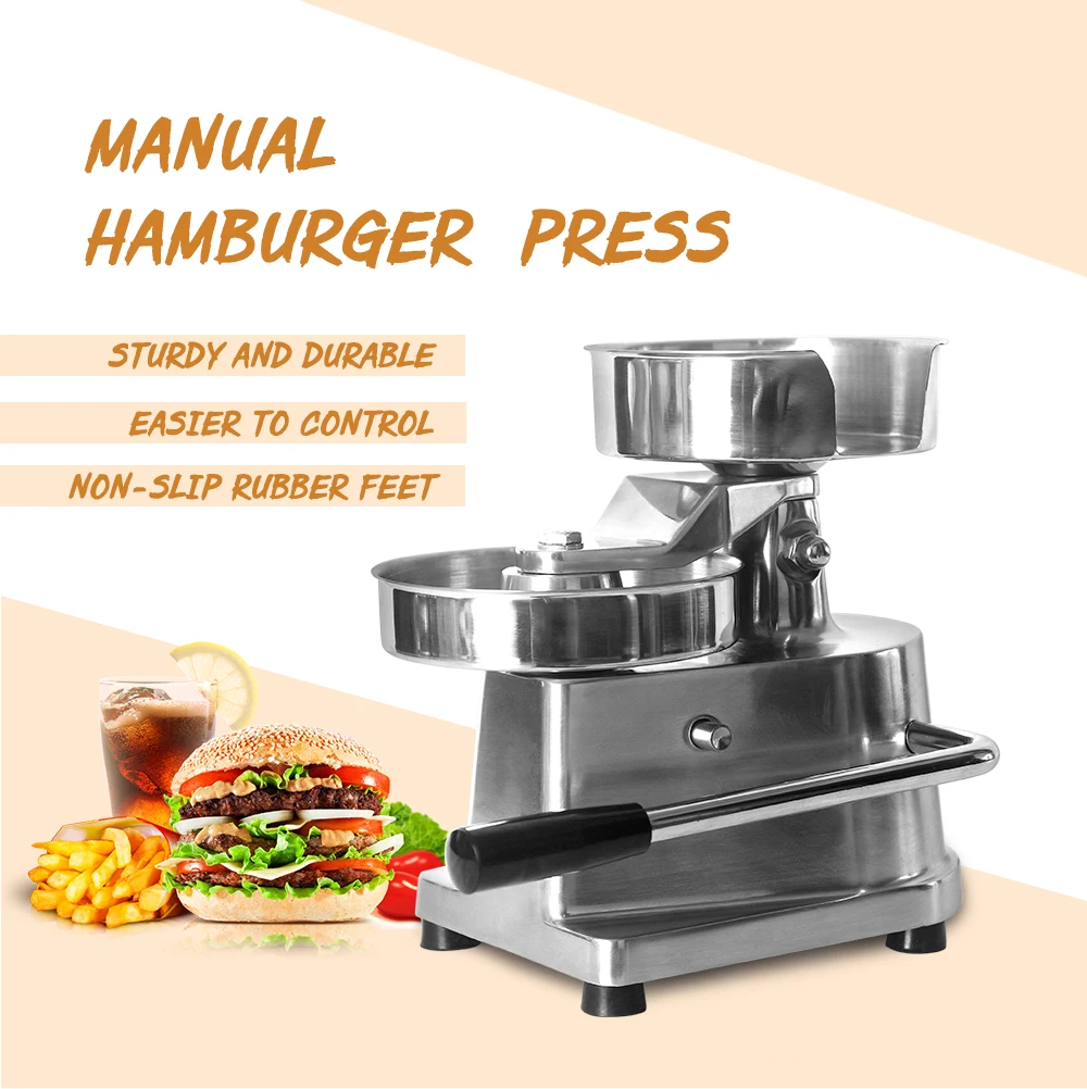 15 см Patty Maker ГАМБУРГЕР пресс-формовочная машина кухонные процессоры с 500 шт бумага для бургеров круглый пресс для фарша - Цвет: 150mm