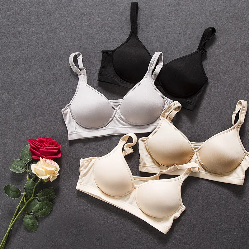 Women None closure Bras Wireless Bralette Seamless Thin Bra 100% REAL silk underwear deporte sujetador reggiseno Black
