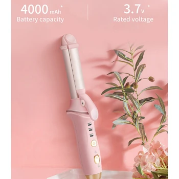 

Cordless Curling Iron USB Rechargeable Ceramic Curling Wand Hair Straightener