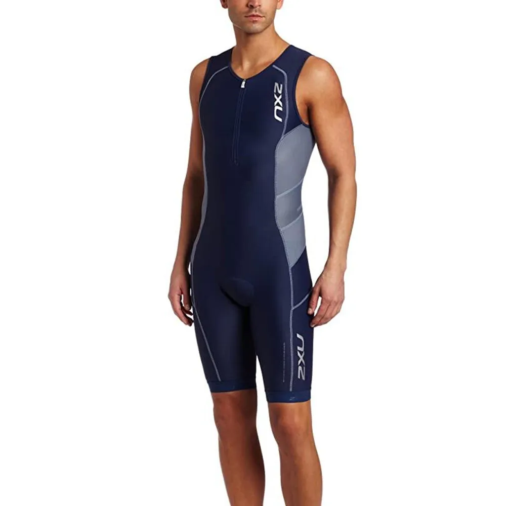 2021 Men Triathlon Trisuit Cycling Sleevesless Sets Skinsuit Maillot Ropa Ciclismo Bicycle Bike Clothes Areo Road Suit | Спорт и