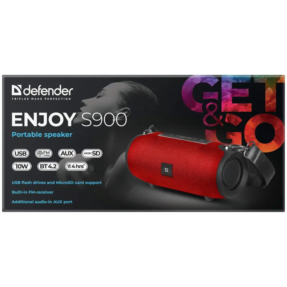 Enjoy S900 красный, 10Вт,BT/FM/TF/USB/AUX