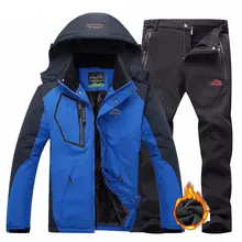 Куртка для походов на открытом воздухе+ походные брюки, мужской зимний комплект с подогревом, водонепроницаемый спортивный костюм для рыбалки, флисовые штаны, 5XL