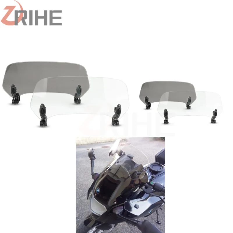  Wind Deflector motorcycle Universal Windshield Risen Adjustable Motobike Windscreens For BMW Honda 