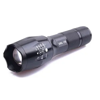 

10000Lumens Focusing LED Zoom Flashlight Camping Lamp White Light Tube telescopic focusing outdoor hand-held flashlight