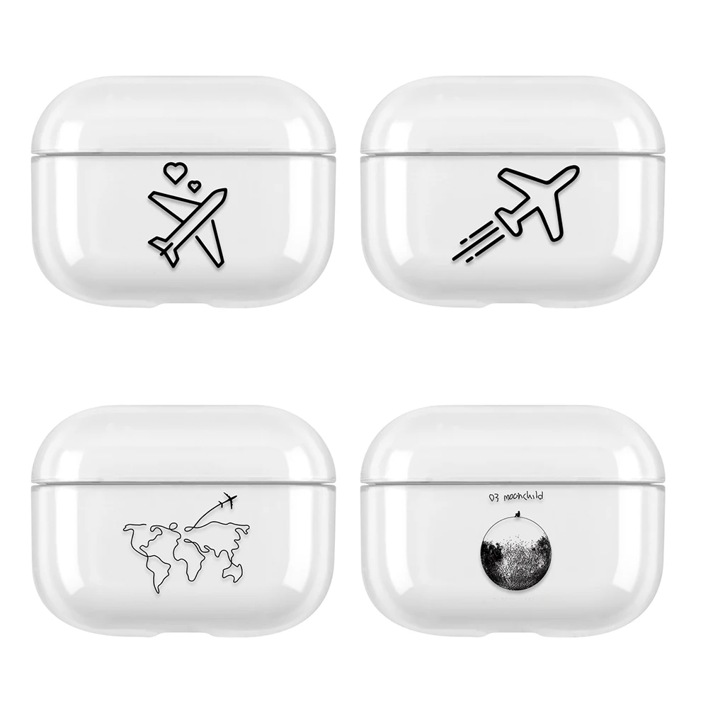 Модный новый прозрачный жесткий чехол для Apple Airpods pro аксессуары наушников
