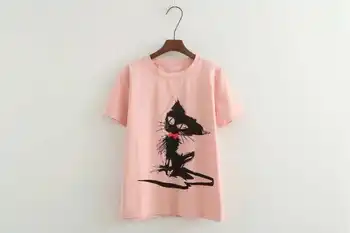 

2019 Summer Casual Women contton Short Sleeve T-shirt Female Femme Plus Size Tops