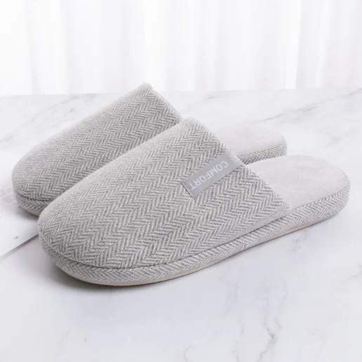 Xiaomi Shang Shu/семейные теплые хлопковые тапочки на толстой подошве; сезон зима-осень; женские и мужские Нескользящие домашние тапочки - Цвет: 39-40