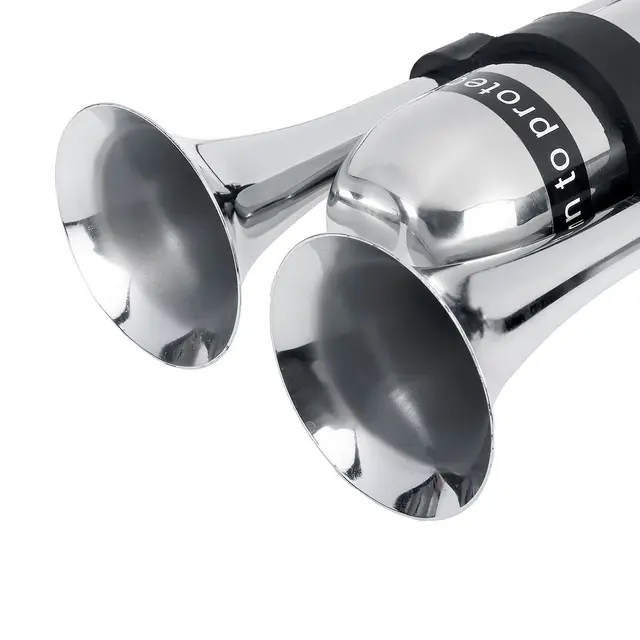 12V/24V 500DB Dual Trompete Elektrische Horn Laut Chrome Air Horn  Lautsprecher Kit Für Zug Lkw Lkw - AliExpress