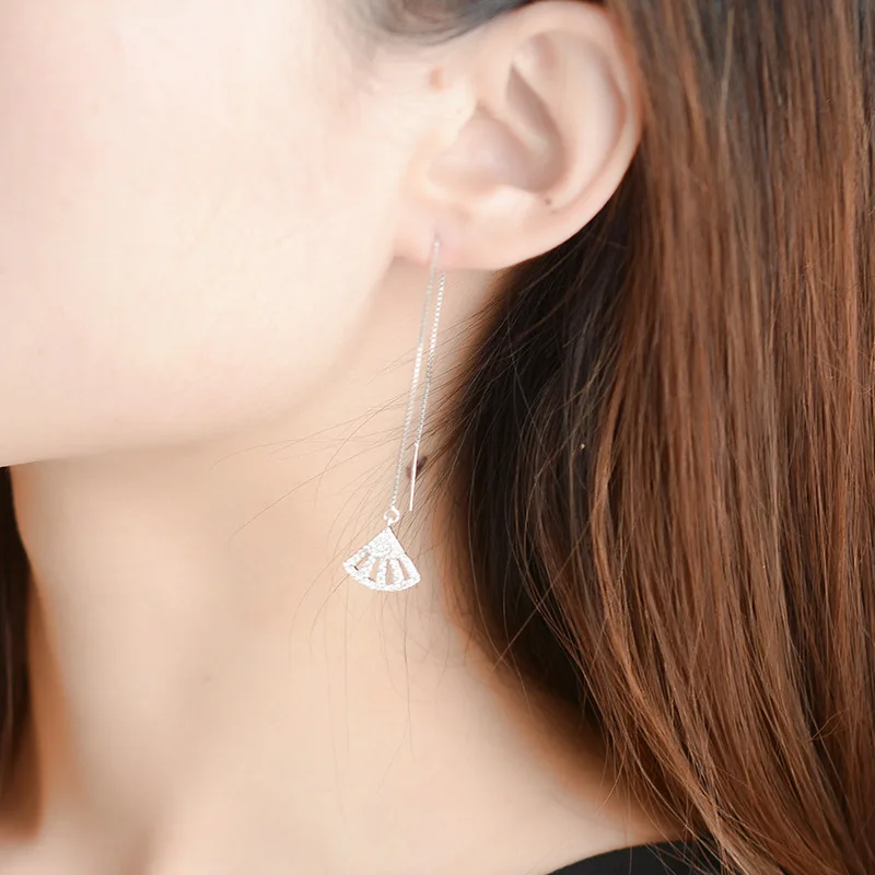 AAA-Crystal-925-Sterling-Silver-Fan-shape-Earrings-Jewelry (4)