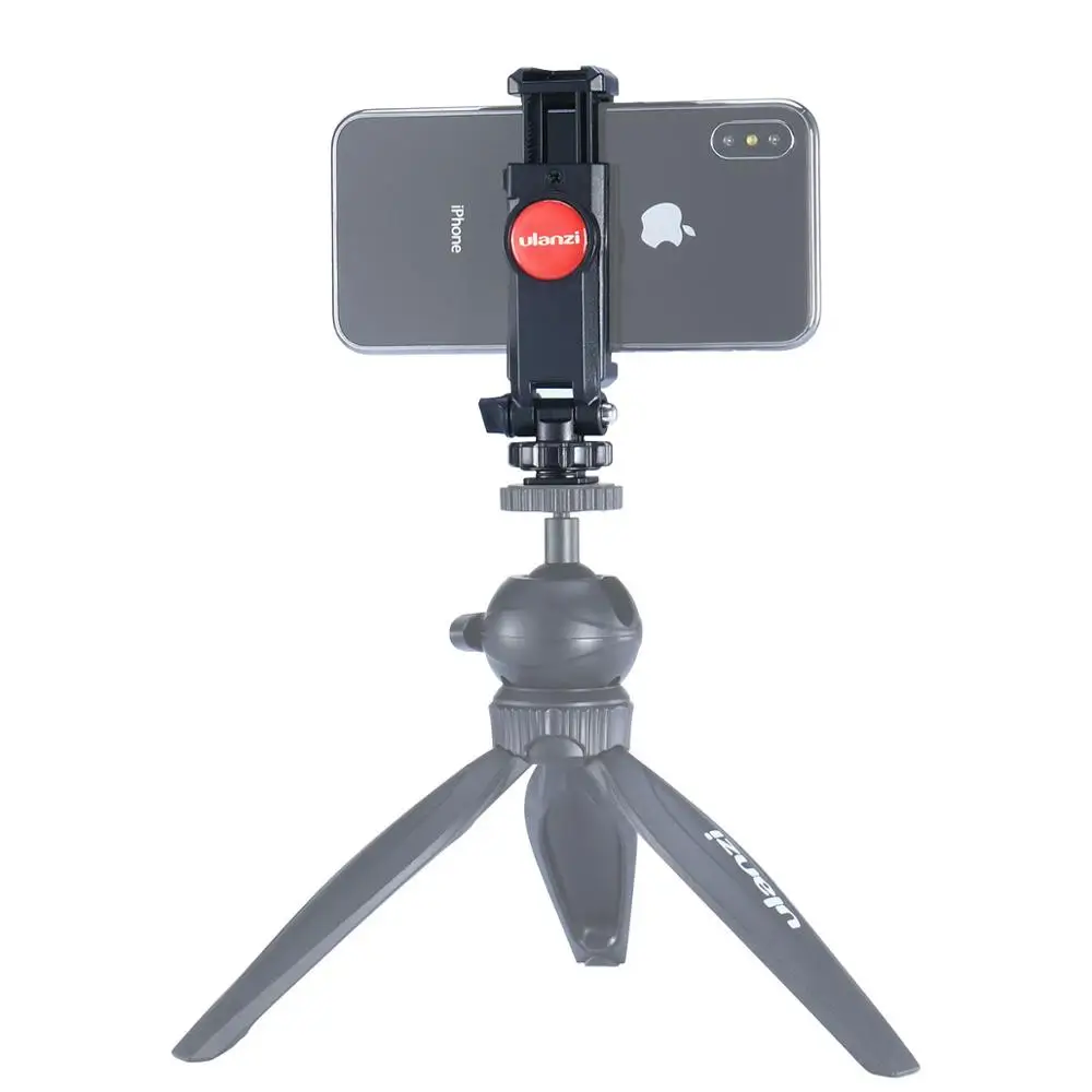 

Ulanzi ST-06 Hot Shoe Phone Tripod Mount Adapter 360 Rotation Shooting from Various Angles Mobile Phone Monitoring for Vlogging