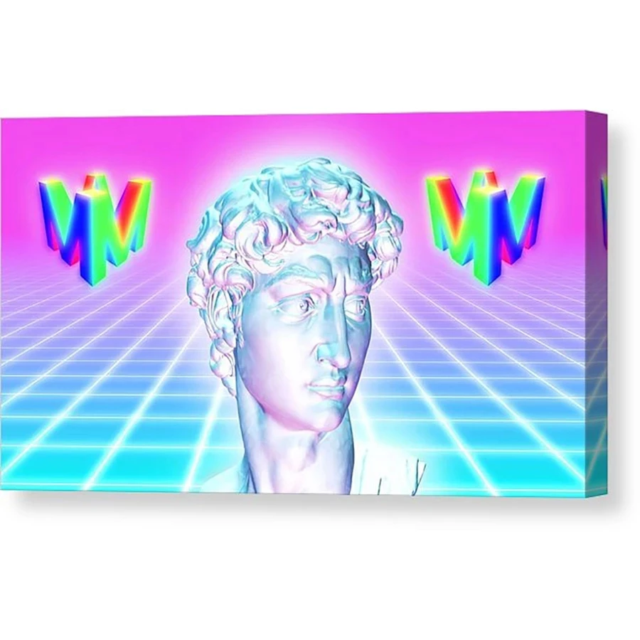 

Home Decoration Vaporwave Canvas HD Printed Aesthetic Statue Poster Painting Living Room Wall Artwork Modular Picture No Frame