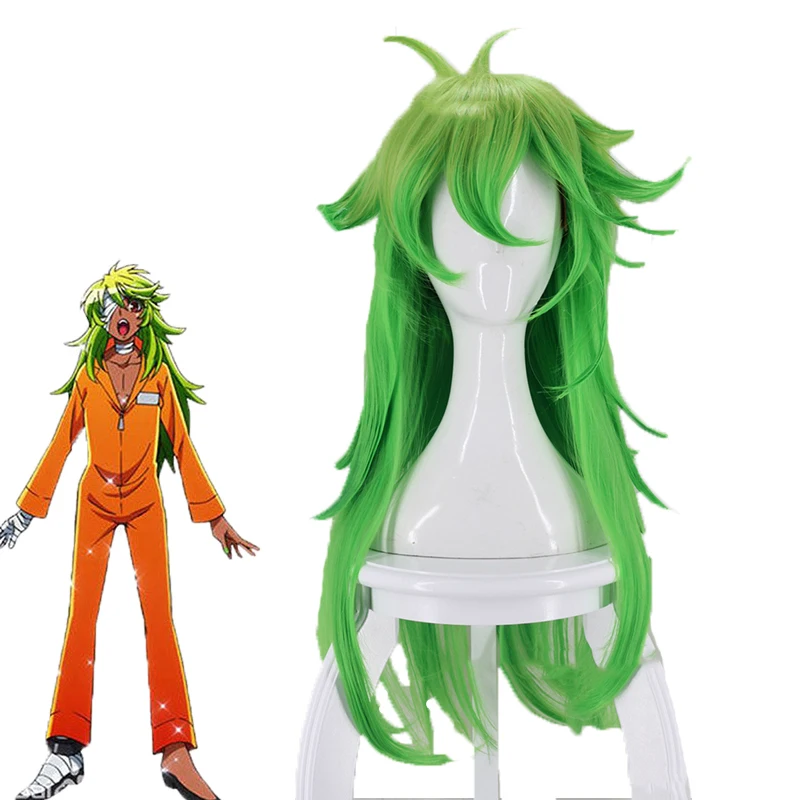 Detentionhouse Niko No.25 парик для косплея длинный зеленый Nanba тюрьма Nanbaka Косплей кудрявые
