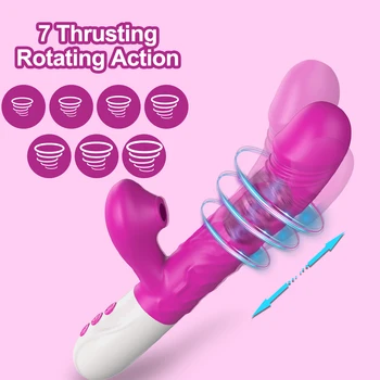 Automatic Telescopic Rotation G-Spot Vibrator For Women Clitoris Sucker Stimulator Female Masturbation Sex Toys For Adults 18 3