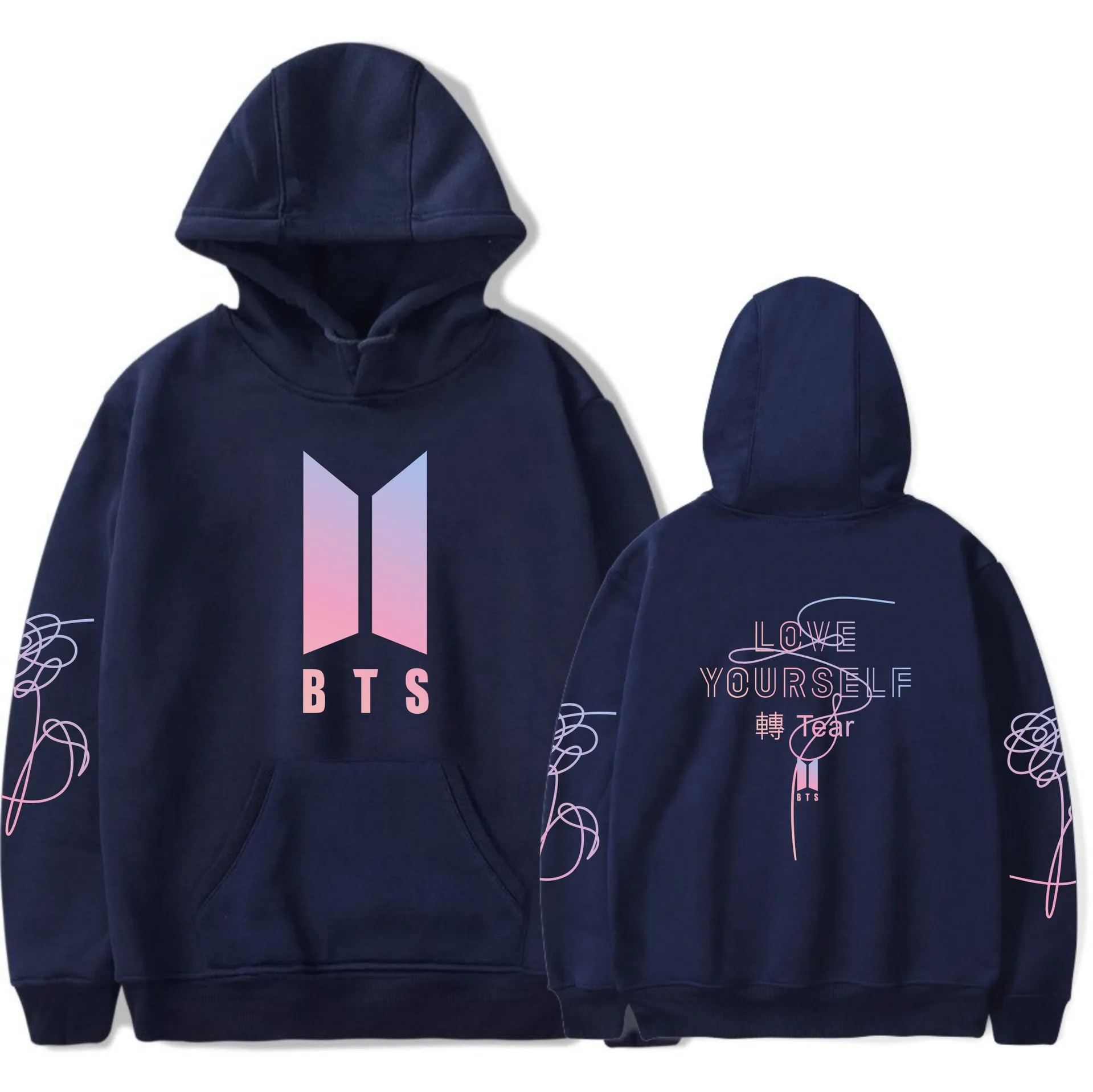 Стиль bts love Yourself альбом пуленепробиваемый свитер с капюшоном для мальчиков должен помочь одежда для подростков зима