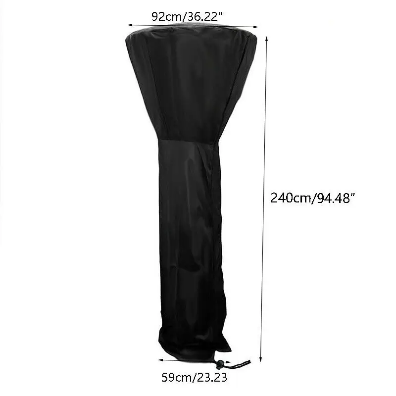 Heavy Duty Waterproof Gas Pyramid Patio Heater Cover Outside Furniture Protector