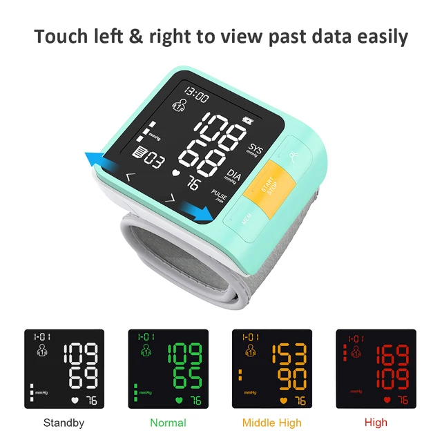 Wrist Blood Pressure Monitor Heart Rate BP Cuff Portable Digital LCD Automatic Tonometer Sphygmomanometer Cheap