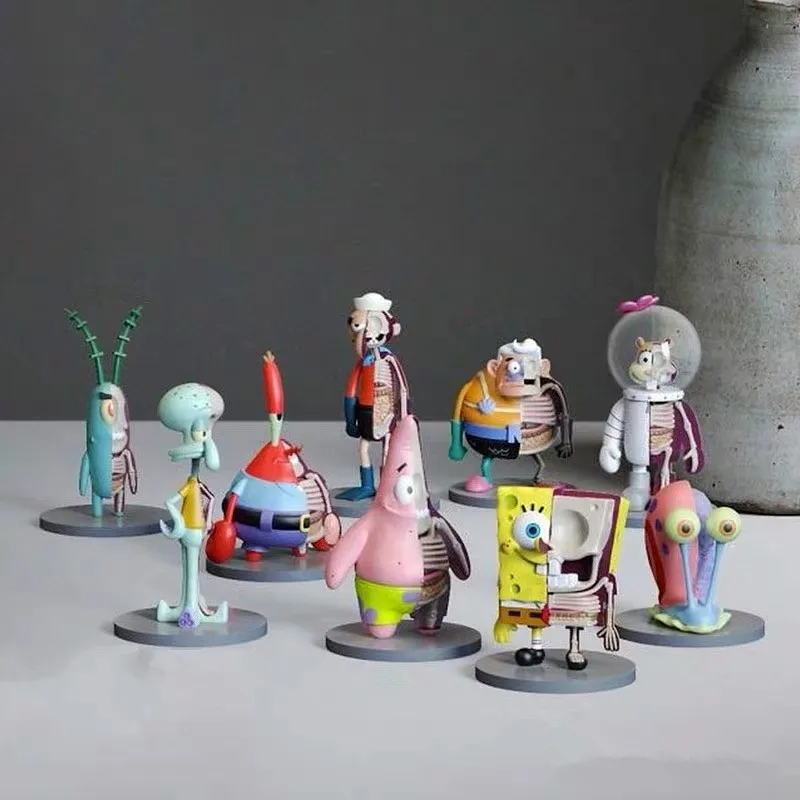 

9pcs Mighty Jaxx Jason Freeny Spongebob Patrick Star Squidward Tentacles fashion toys model