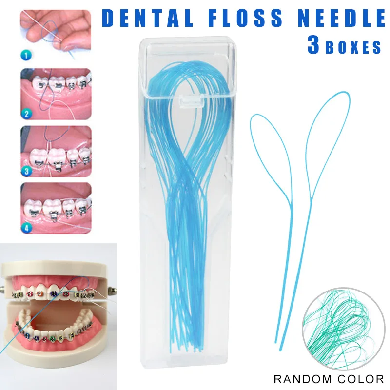 

2019 New arrival 3 Packs Floss Threaders Tooth Floss Holders Between Orthodontic Braces Bridge Drop Ship