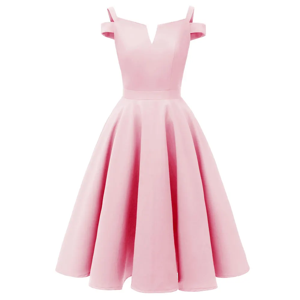 Robe de soiree розовое короткое вечернее платье элегантное вечернее платье трапециевидной формы без рукавов женское вечернее платье - Цвет: Short Pink 1422