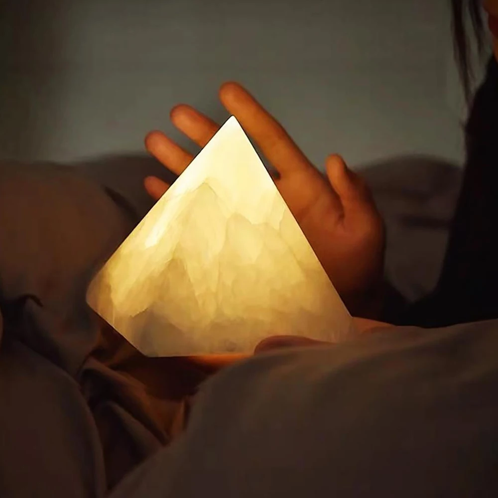 Светодиодный ночник HoneyFly Pyramid с датчиком гипсокартон атмосферная Настольная