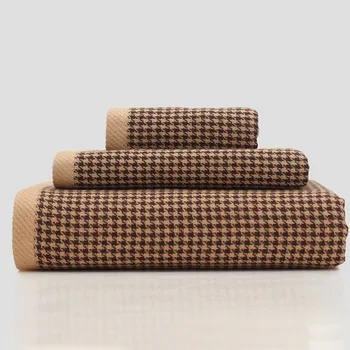 

Luxury Bath Towel Cotton Fabric Striped Gift Beach Hand Towels Business Hand Towel Absorbent Toalha De Banho Towel Set AC50TO