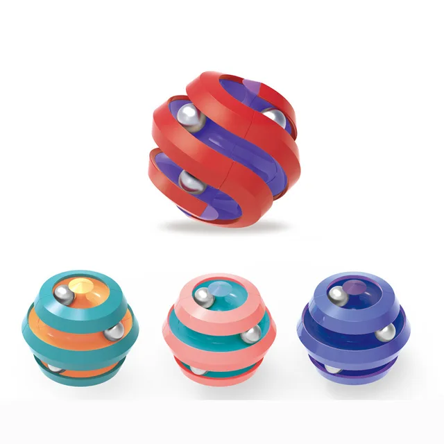 Fingertip Anti stress toy Rotating balls spinning Beans Fidget Toys educational rotation Relief Spin Bead Puzzles for Child Game 2