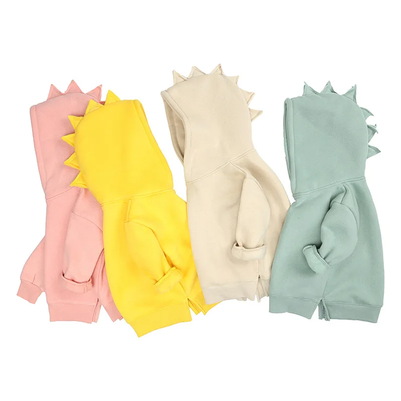 

Toddler Dinosaur Spring Girls Hoodies Children's Sweatshirt Boys Woolen Costumes Baby Clothes Tops Kids Hoodie