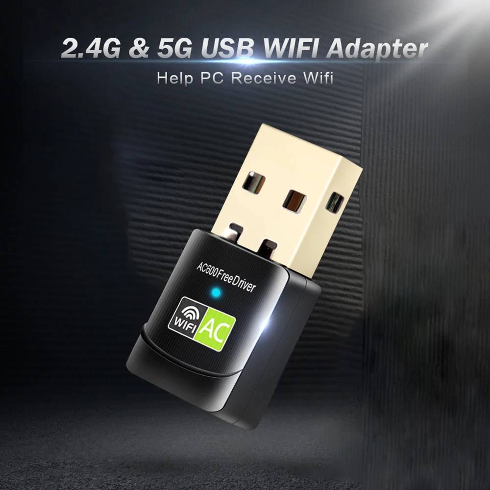 Wi Fi адаптер антенна 600 Мбит/с USB Ethernet ПК Wifi Lan Dongle AC|Сетевые карты| |