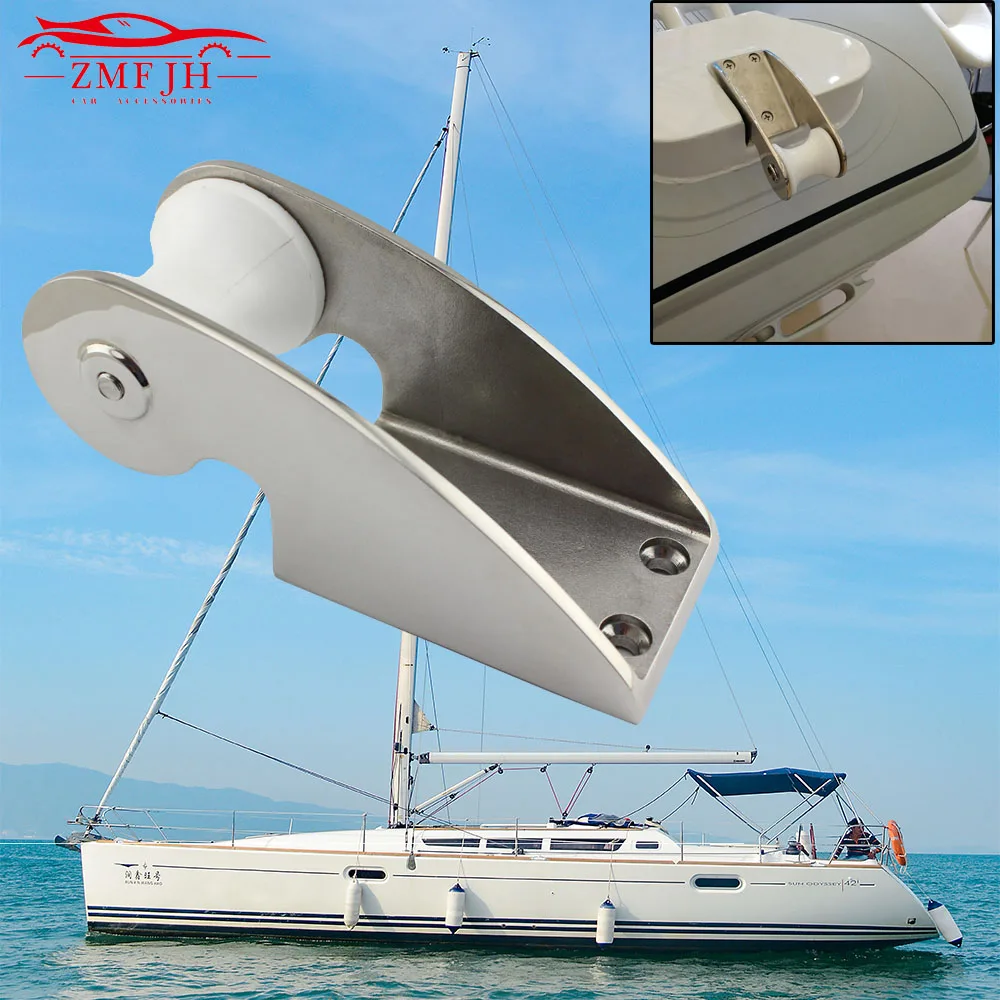 

316 Stainless Steel Marine Boat Yacht Bow Anchor Roller Bracket Rubber Roller for Fixed Anchor