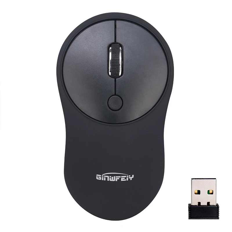 Черный 2,4G USB 3,0 перезаряжаемая беспроводная мышь офисная игровая домашняя компьютерная портативная мышь 3 регулируемых dpi - Цвет: Черный
