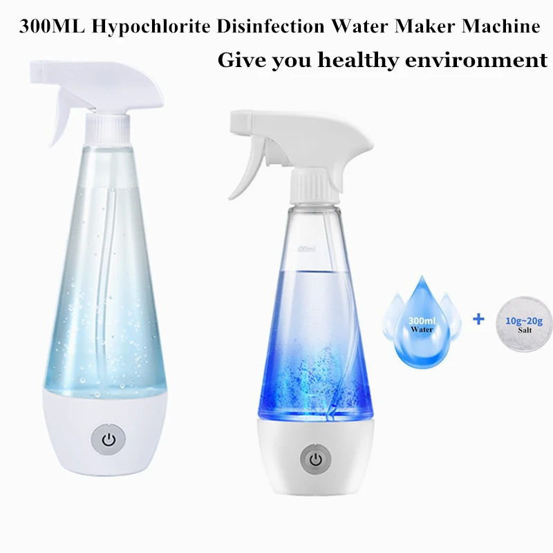 

300ml Hypochlorite Disinfection Water Maker Machine Reusable Sodium Generator Disinfection Water Machine Cleaning Stain Remover