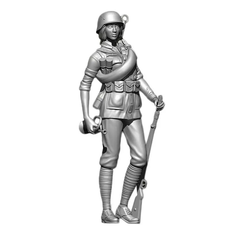 

YUFAN 1/35 Resin Figure Model Kit Army Special Forces Resin Soldier Model Anti-war Female Soldier Clerk Epoxy Resin Soldier