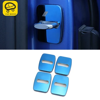 

CARMANGO Car Accessories Stainless Door Lock Cover Locker Cap Frame Sticker Interior Decoration for BMW 3 Series F30 2011-2019