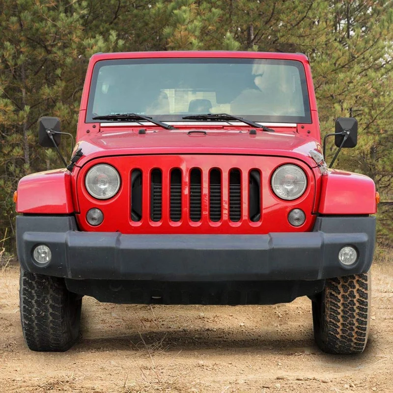 Для Jeep Wrangler CJ YJ TJ JK JL Автомобильные Боковые зеркала квадратные бездверные зеркала заднего вида легко установить
