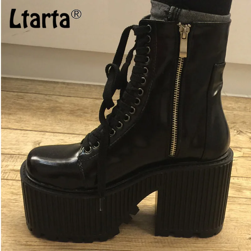 10cm platform boots