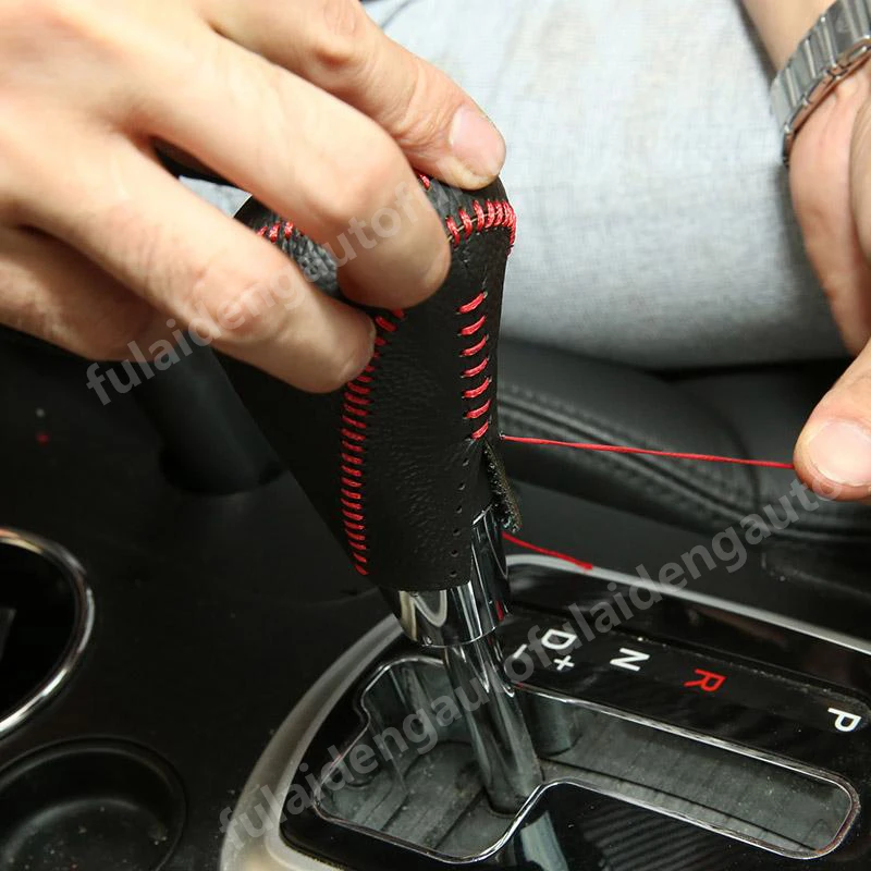 1 шт. для Lexus RX350 RX450H- DIY Красная Нить автоматический кожаный чехол для рычага переключения передач отделка автомобильные аксессуары