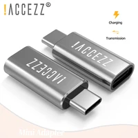 ¡! ACCEZZ-Adaptador USB tipo C OTG macho a Cable hembra para IPhone, convertidor de datos de carga para Huawei P20, P30, Samsung S9, S10, Mi 9